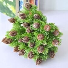 Plastic Fake Nuts Cone Trees Home Decoration Supplies 7 Branches Xmas Favors New