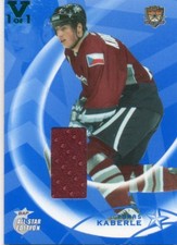TOMAS KABERLE 2002-03 BE-A-PLAYER ALL-STAR EDITION GAME-USED JERSEY CARD #ed 1/1