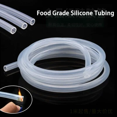 Medical Food Grade ID Transparent Silicone Rubber Tubing Hose from 0.5mm to 60mm - Image 1 of 4