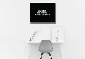 Sometimes, it’s just you against world Canvas Print PreStretched Motivational - Picture 1 of 1