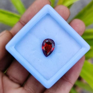 Natural 6.90 Ct Certified Hessonite Garnet Loose Genuine Gemstone Pear Shape - Picture 1 of 5