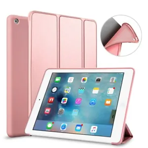 Magnetic Silicone Trifold Case For iPad Mini 2 3 4 5 6 Air Pro 9.7 10.2 10.9 11 - Picture 1 of 11