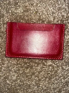 Tarjetero Banana Republic Luxe de cuero rojo con un bolsillo - Imagen 1 de 5