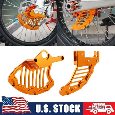 Front Rear Brake Disc Guard For KTM 125 250 300 350-530 EXC XC XCW SX 2004-2014 - Image 1 of 4