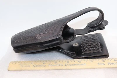 LH Bianchi 397 TORNADO SLR  HK USP. .40/ .45  Black Leather Basketweave Holster - Image 1 of 4