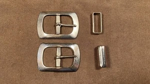 2 Vintage Cap Gun Holster Canteen Belt Buckle Original Parts Western 50s 60s - Picture 1 of 13