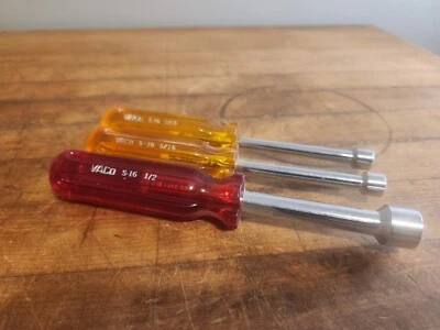 Lote de 3 destornilladores de tuercas VACO MODELO S-16 y S-10 1/2" y 5/16" Foto 1 de 4