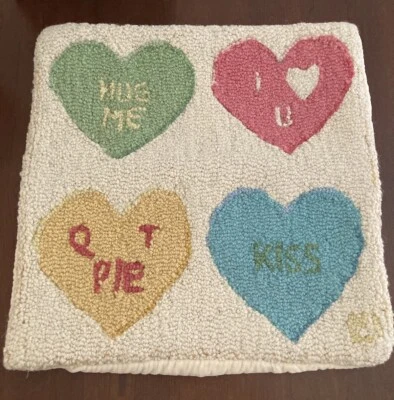 Chandler Chandlers 4 Corners Candy Hearts Pillow Case Designed By Laura Megroz - Image 1 of 4