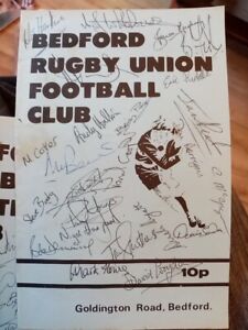Bedford Rugby Union Football Club Programme 1978 - SIGNED BY TEAM