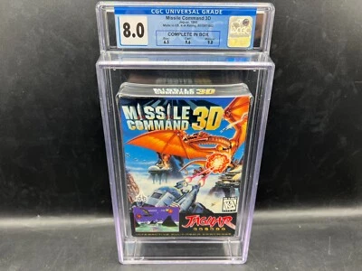Missile Command 3D Atari Jaguar CGC 8.0 CIB Complete in Box RARE WATA - Image 1 of 4