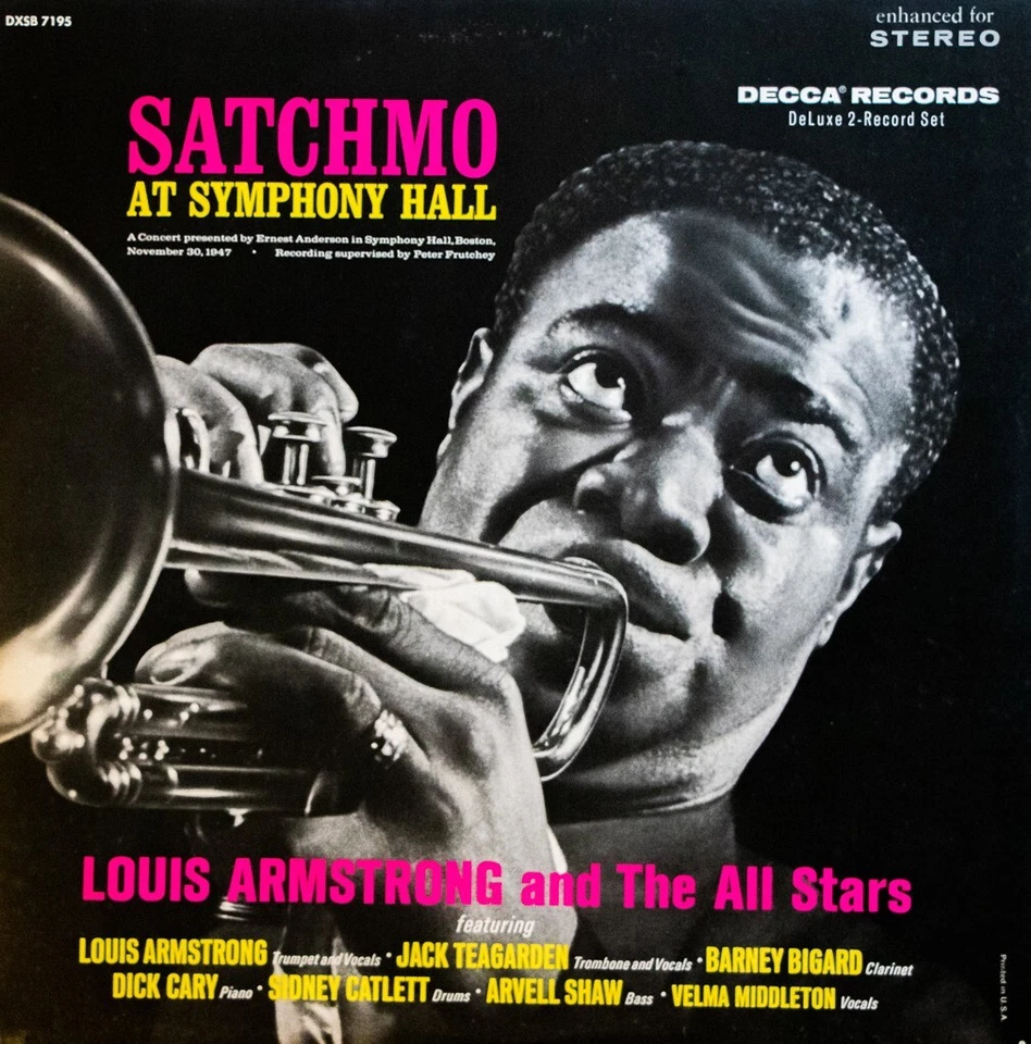 Louis Armstrong And The All Stars-Satchmo At Symphony Hall VG/VG+1977 DXSB 7195  - Image 1 of 4