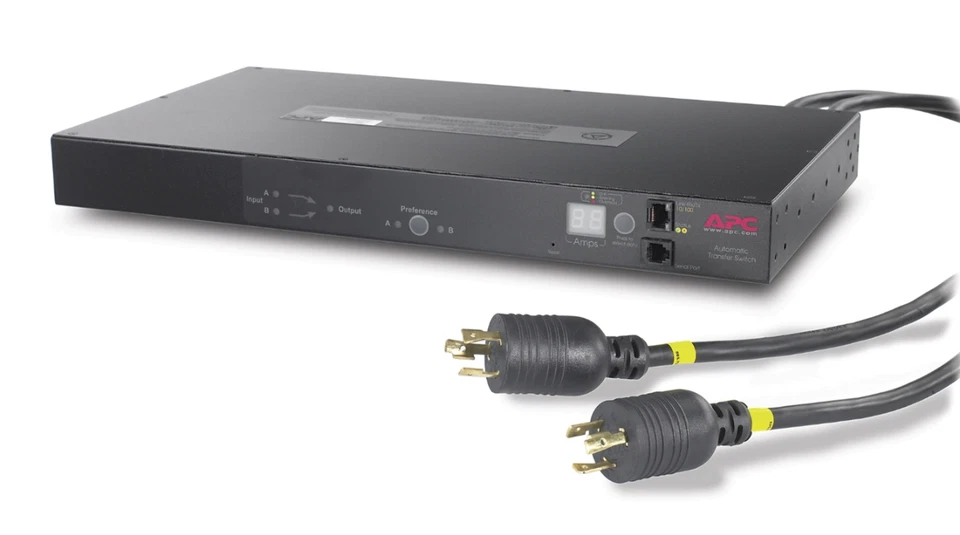 APC AP7752 Rack ATS 120V 20A L5-20P Inlet (10) 5-20R Outlets 1U Rack-Mount - Image 1 of 4