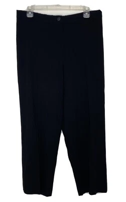 Pantalones capri recortados Marina Rinaldi Italia negros para mujer mezcla de lana talla 21 L4 Foto 1 de 4
