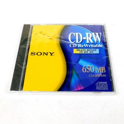 Sony CD-RW650 Rewritable CD Blank Media New Factory Sealed  - Image 1 of 3