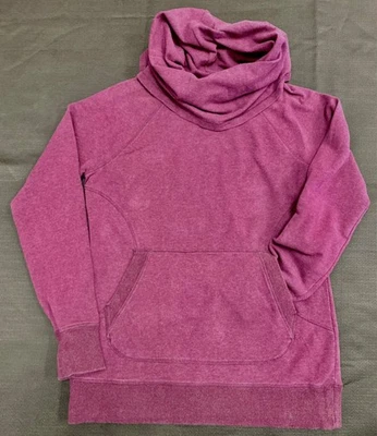LL Bean Sudadera Para Mujer MED Rosa Capucha Cuello Pullover Elastizado Agujero para Pulgar $7 ENVÍO Foto 1 de 4