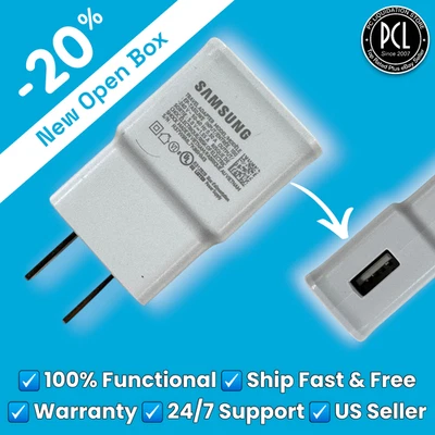 ✅ OEM Samsung (5V/1.55A) USB Wall Charger / Travel Adapter・(EP-TA50JWE) 1pc ✅ - Image 1 of 4
