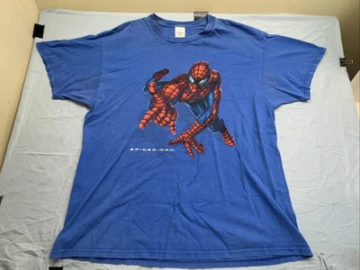 Camisa Promocional Película Spider-Man 2002 De Colección Azul Texturizada Marvel Para Hombre XL Foto 1 de 4