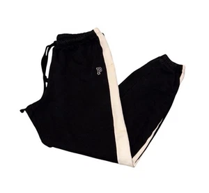 VS PINK Classic Joggers Womens Medium M Sweatpants Victoria’s Secret Black Logo - Picture 1 of 24