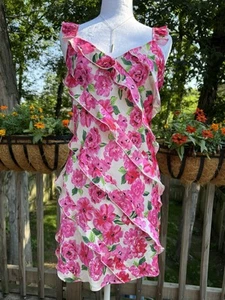 Mini Vestido Show Me Your Mumu Rosa Volantes Rosa Floral Soiree Para Mujer Mediano - Imagen 1 de 13
