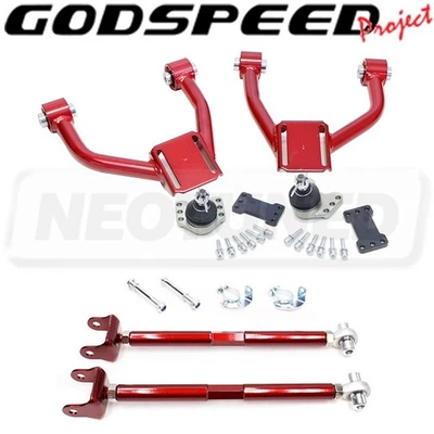 For 2009-14 Acura TSX Godspeed Adjustable Front Upper+Rear Camber Arm Kit Set - Image 1 of 4