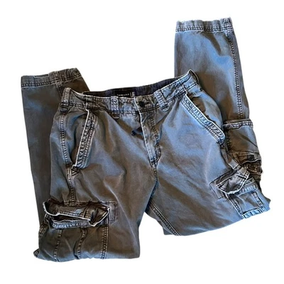 Pantalones grises utilitarios vintage holgados Abercrombie & Fitch Y2K Cargo LFO Foto 1 de 4