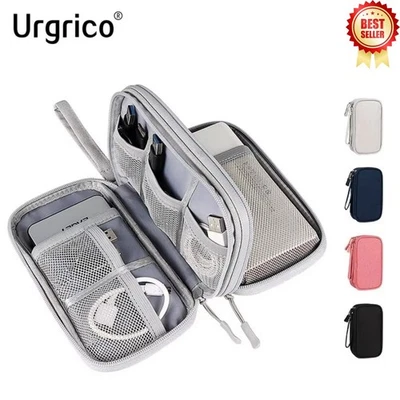 Travel Cable Organizer Bag Pouch Portable Electronic Accessories Carry Case UK - Image 1 of 4