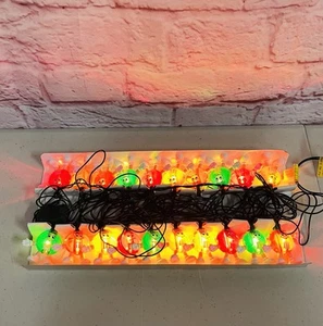 Vintage M&M FLASHING Happy Lights String 20 Light Set WORKS NO BOX 1993 - Picture 1 of 15