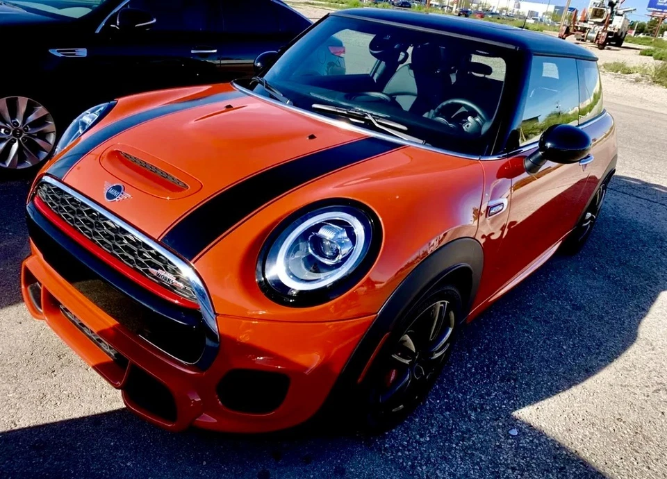 Calcomanías dobles de 6" con capucha a rayas para Mini Cooper S Clubman Paceman Country Foto 1 de 4