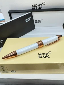 Penna a sfera Premium Montblanc JFK Edition bianca dorata - ricarica nera - Foto 1 di 5
