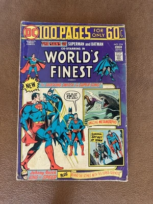World's Finest #224 | Sons of Superman & Batman | 1974 DC 100 Page Comic Book - Image 1 of 2