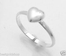 Adjustable Puffed Heart Toe Ring Solid 925 Sterling Silver One Size Fits All