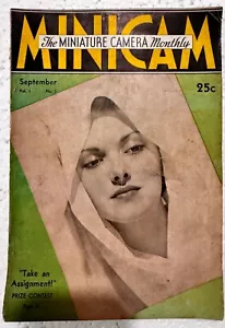 Vintage Zeitschrift Vol. 1 Nr. 1 MINICAM The Miniature Camera Monthly Sept. 1937 - Bild 1 von 13
