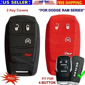 4B Silicone Cover Entry Fob Holder fit 2021-2023 Dodge Ram 2500 Smart Key - Picture 1 of 5