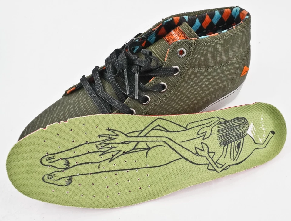 NEW Emerica Ed Templeton TEMPSTER Skateboard Shoes US 11.5 Olive Green Vegan NOS - Image 1 of 4