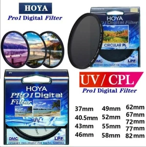 Hoya Pro-1 Digital UV / CPL Slim Camera Lens Filter 49/52/55/58/62/67/72/77/82mm - Picture 1 of 22