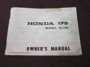 1971 Honda CL175 K6 Owner's Manual - Picture 1 of 5