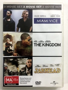 Miami Vice / The Kingdom / Jarhead (3-Disc DVD Set, 2009) PAL Region 4 VGC - Picture 1 of 1