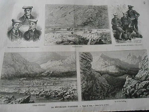 Gravure 1881 - La république d'Andorre Types et vues - Picture 1 of 1
