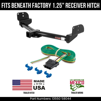 Enganche de remolque Lincoln Aviator 03-04 con cableado de 4 pines bajo OE 1,25" enganche curva Foto 1 de 3