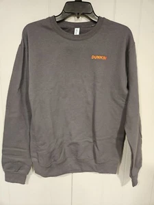 New Dunkin Donuts Sweatshirt Jerzees Nublend Grey Dunkin' Logo Factory Packaged - Picture 1 of 4