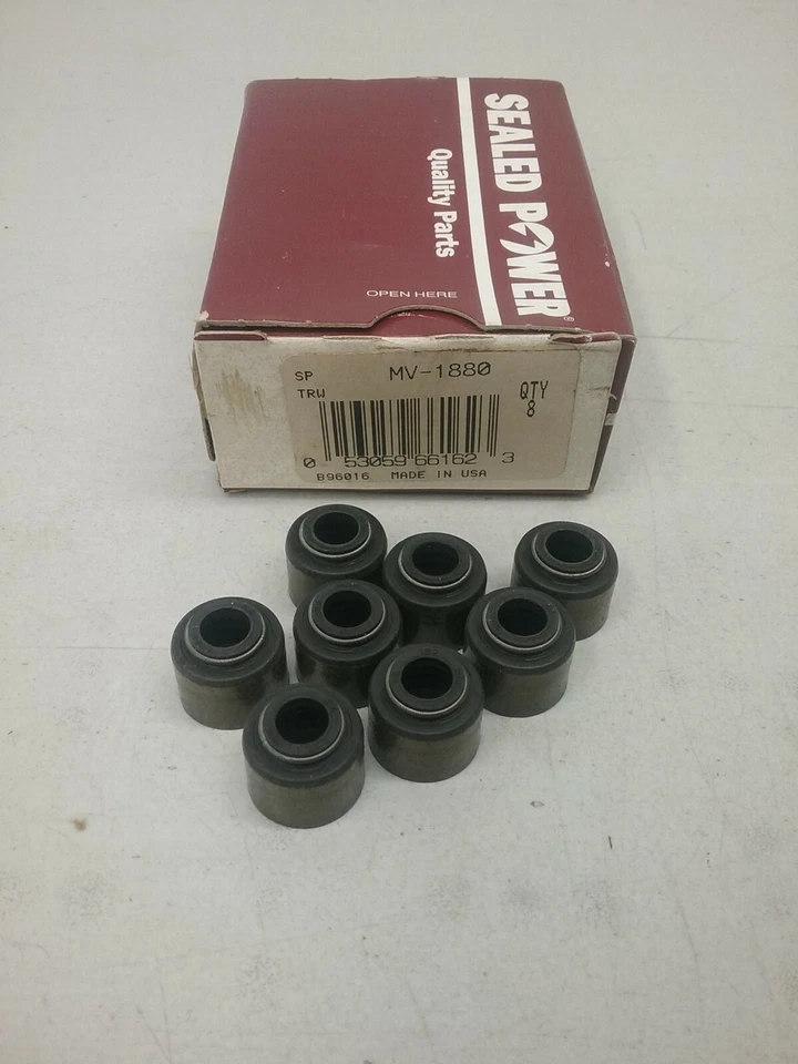 Sellos de vástago de válvula de motor de potencia sellados MV-1880 cantidad 8 piezas hechos en EE. UU.  Foto 1 de 1