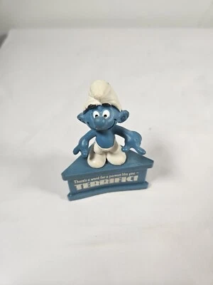 Smurf A Gram Pointing Smurfs Terrific Person Vintage Figure PVC - Image 1 of 4