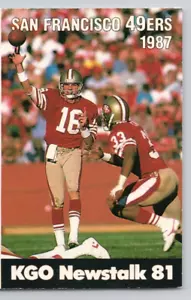 Francisco San Schedule 49ers 1987 Pocket Nfl Montana Football Joe Roger Craig - Foto 1 di 3