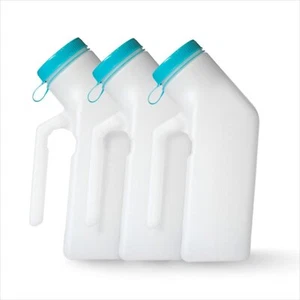 MedVance 1000 ml urinoirs portables en plastique pour hommes, paquet de 3 - Photo 1/6