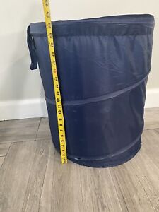 Collapsible Mesh Spiral Pop-Up 21" by 17" Laundry Hamper Basket Zippered Top