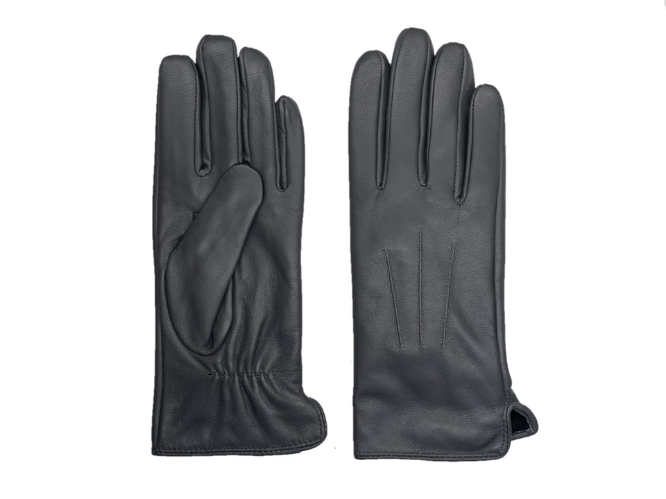 Womens Genuine Nappa Sheepskin Leather Lined Gloves  (Cinched Wrist) - Image 1 of 4