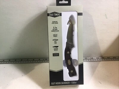 VINTAGE SCHRADE OLD TIMER 1580T Gut Hook Knife Skinning Deer Hunting Trapping — 第 1/4 张图片