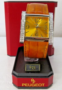 P. Peugeot 324MS Wristwatch Quartz Genuine Leather Adjustable Strap NIB - Picture 1 of 6