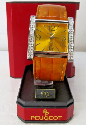 Reloj Pulsera P. Peugeot 324MS Cuarzo Cuero Genuino Correa Ajustable Nuevo en Caja Foto 1 de 4