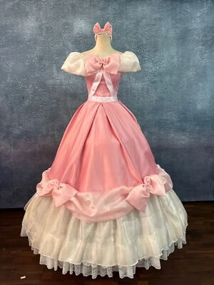 Costume cosplay principessa vestito rosa mamma Cenerentola cartone animato - Immagine 1 di 4
